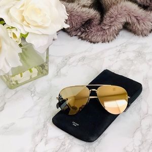 Celine Gold Mirror Aviator Sunglasses